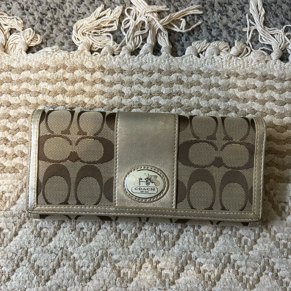 Coach Brown and Tan Wallet